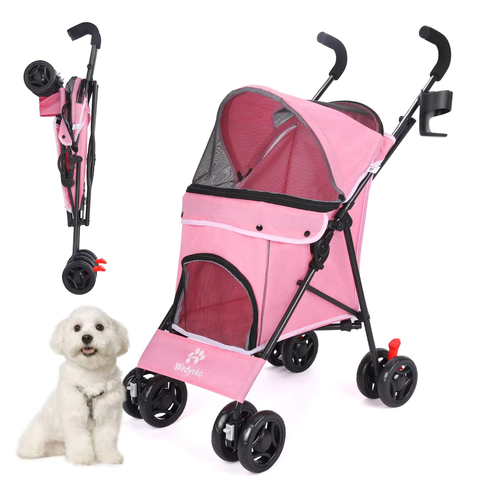 Pet Stroller Lightweight Folding Small and Medium-sized Outdoor Puppy Stroller Cat Dog Travel Breathable dogs accessories