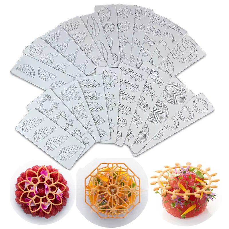 New Various Leaves Geometric flower Silicone Cake Lace Mold Cake Decorating Tool Border Decoration Lace Mold kitchen Baking Tool
