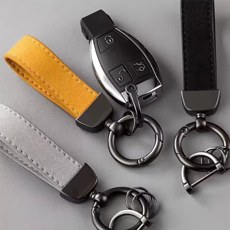 Upgrade Your Car Keys with This Stylish Flip Fur Keychain - Perfect for Men and Women!