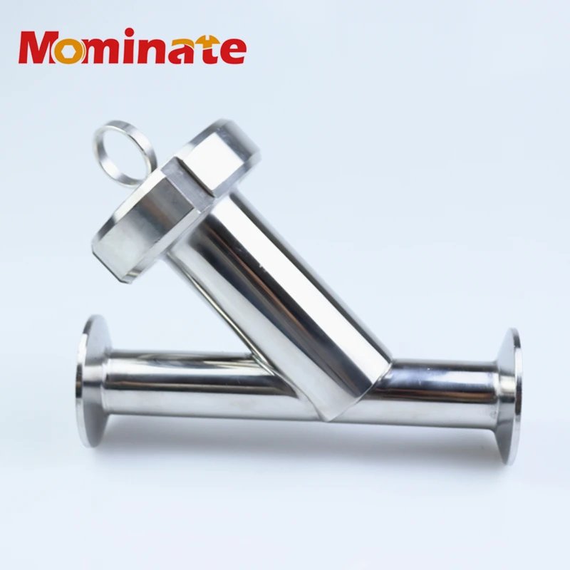 19mm/25mm/32mm/38mm/51mm Pipe OD Stainless Steel SS304 Tri Clamp OD 50.5mm/64mm Y Type Sanitary Filter Strainer 100 mesh