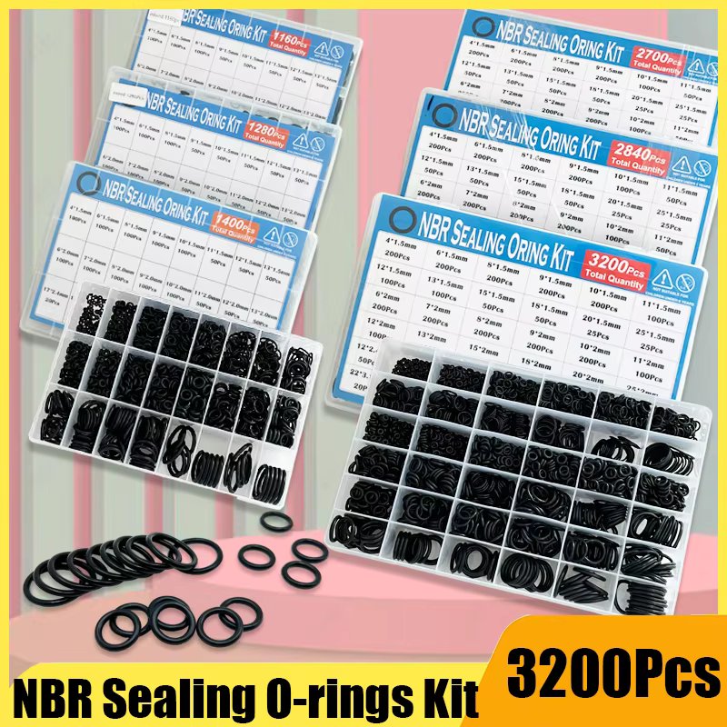 Rubber O Ring Sealing Gasket Washers for Car Air Conditioning Automobile Plumbing Faucet Water Repair Resist Oil NBR O-Ring Kit