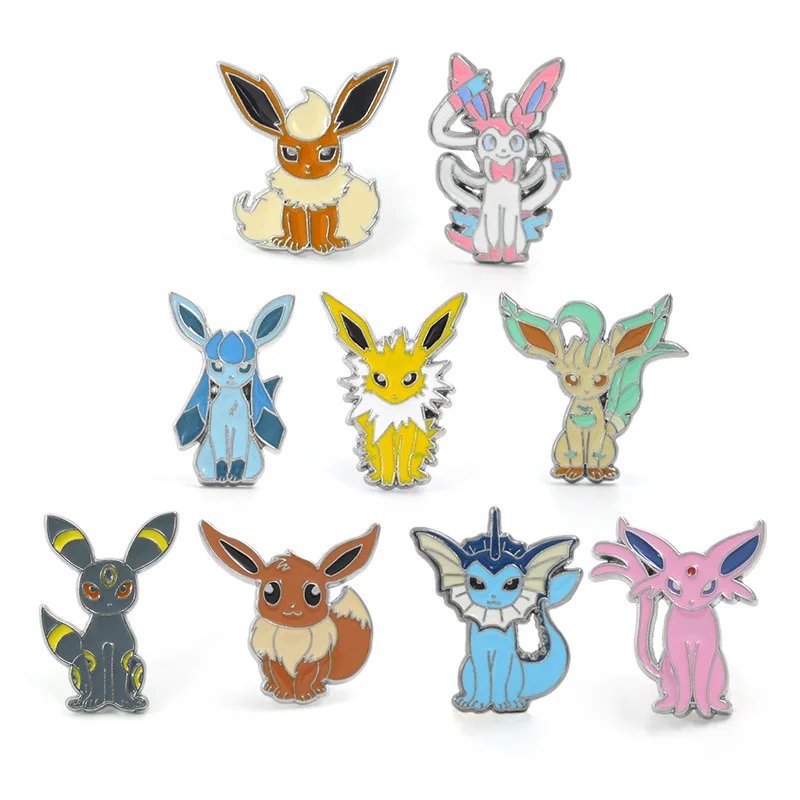 8/pc Pokemon Enamel Pin Lapel Pin for Clothes Brooches on Backpack Briefcase Badge Jewelry Decoration Gifts for Friend