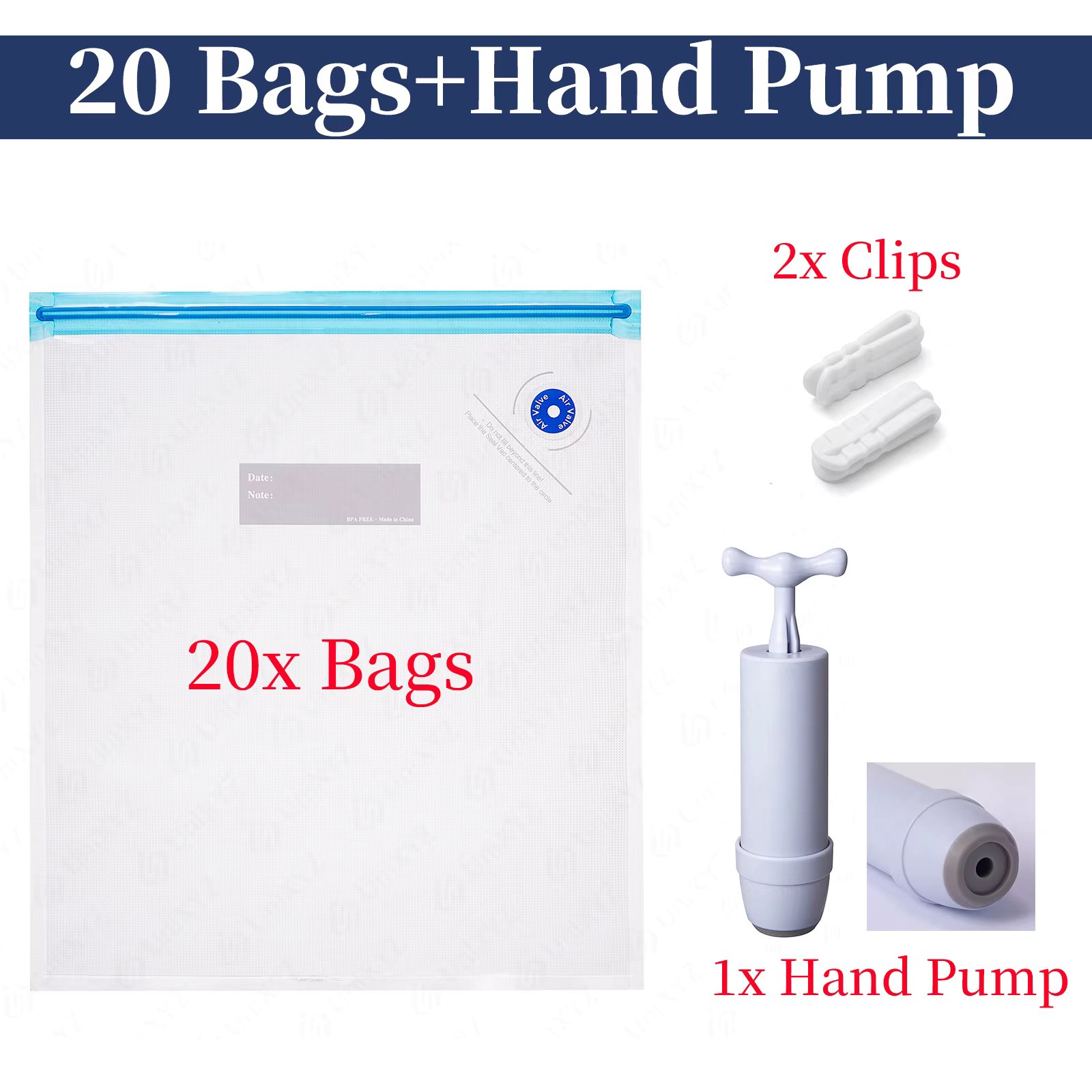 20 Bags-Manual Pump