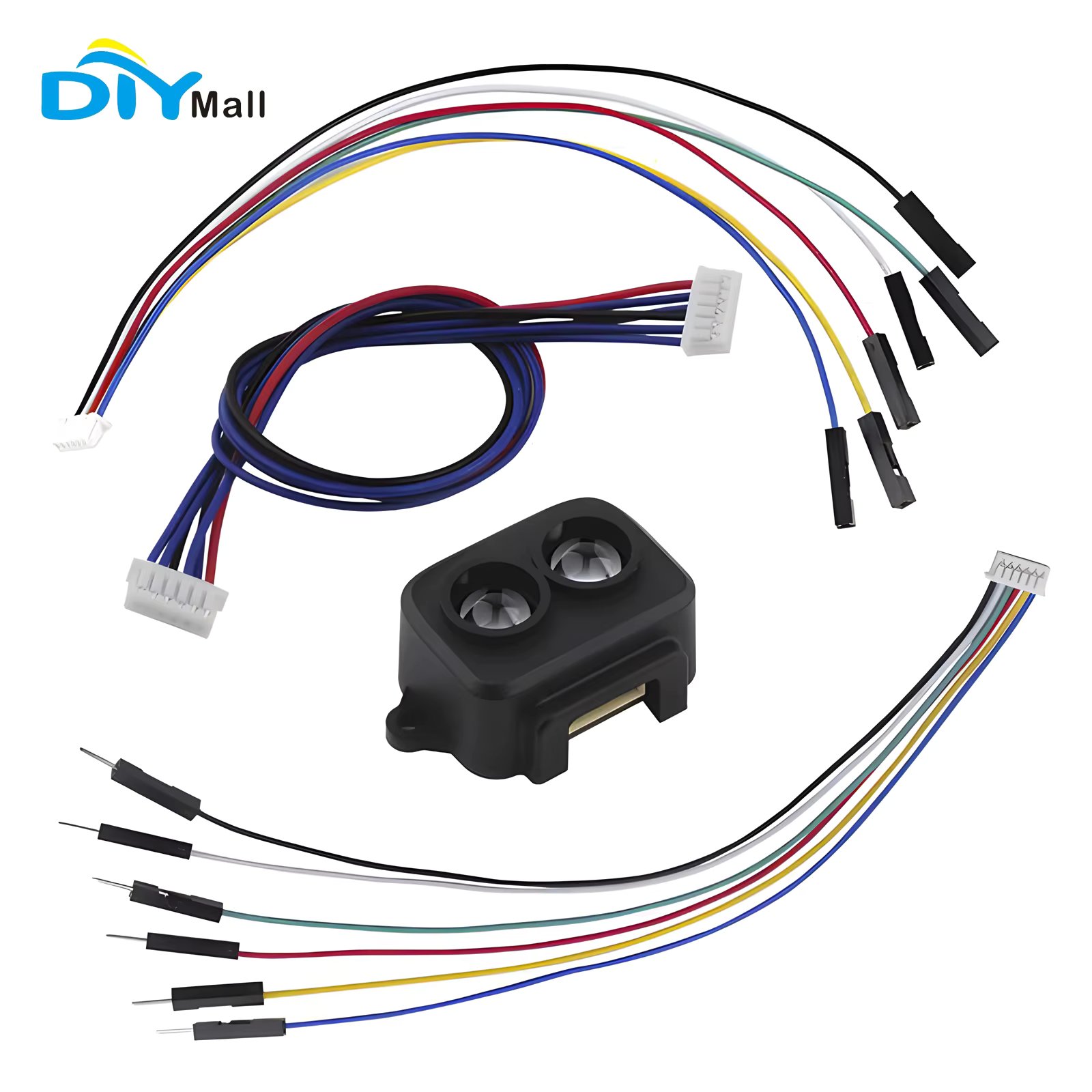 TF-Luna LiDAR Range Finder Sensor Single-Point Micro Ranging Module 5V UART IIC Interface With Male Cable+Famale Cable
