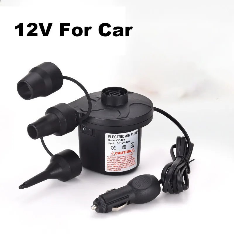 Potable Inflatable car Pump 12V 220V Electric AirPump Compressor For Mattress Swimming Pool Air Filling Inflator Blower Nozzle