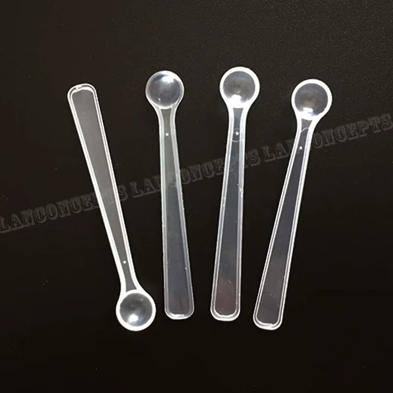 0.25 gram Lab Micro Scoop 0.25g 0.5ml translucence Plastic Measuring Spoon long handle- 1000pcs/lot wholesale