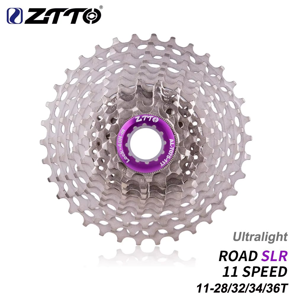 ZTTO Ultralight Road Bike Cassette 11 Speed SLR2 Cassette 11S 11-28T 11-36T Freewheel 11-32/34T 11V K7 CNC Gravel Bike HG System