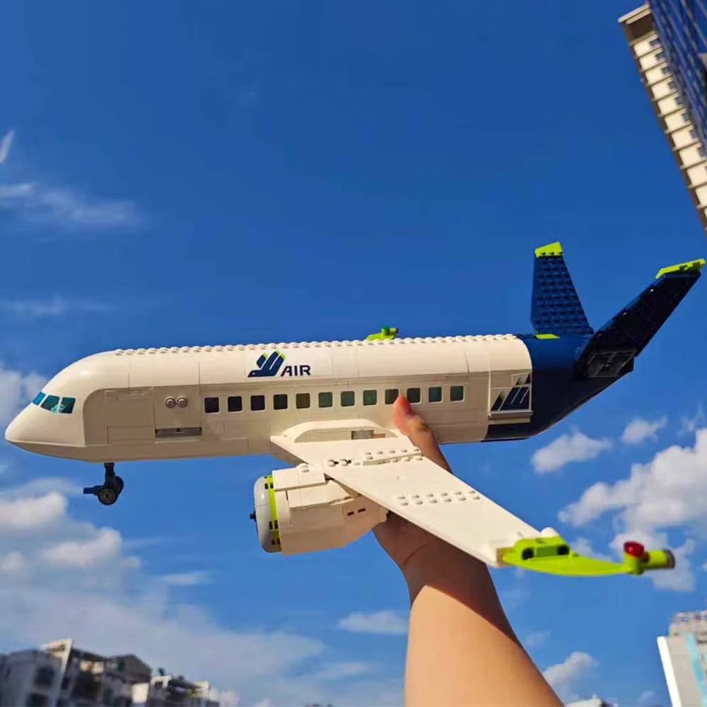 913PCS Passenger Airplane MOC Bricks City Aircraft Plane Constructor Compatible 60367 Education Toys Kids Christmas Gift