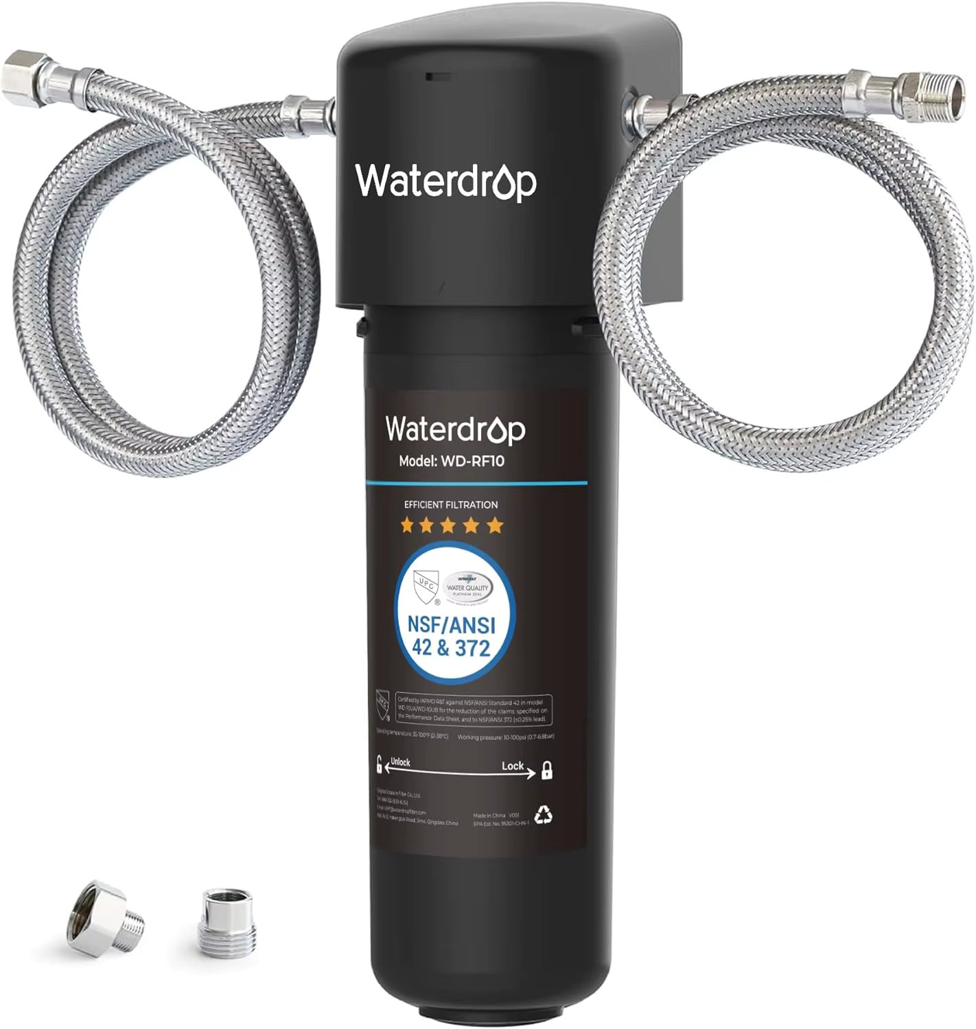 Waterdrop 10UA Under Sink Water Filter System, Reduces PFAS, PFOA/PFOS, Lead, Chlorine, Bad Taste & Odor, 8K Gallons