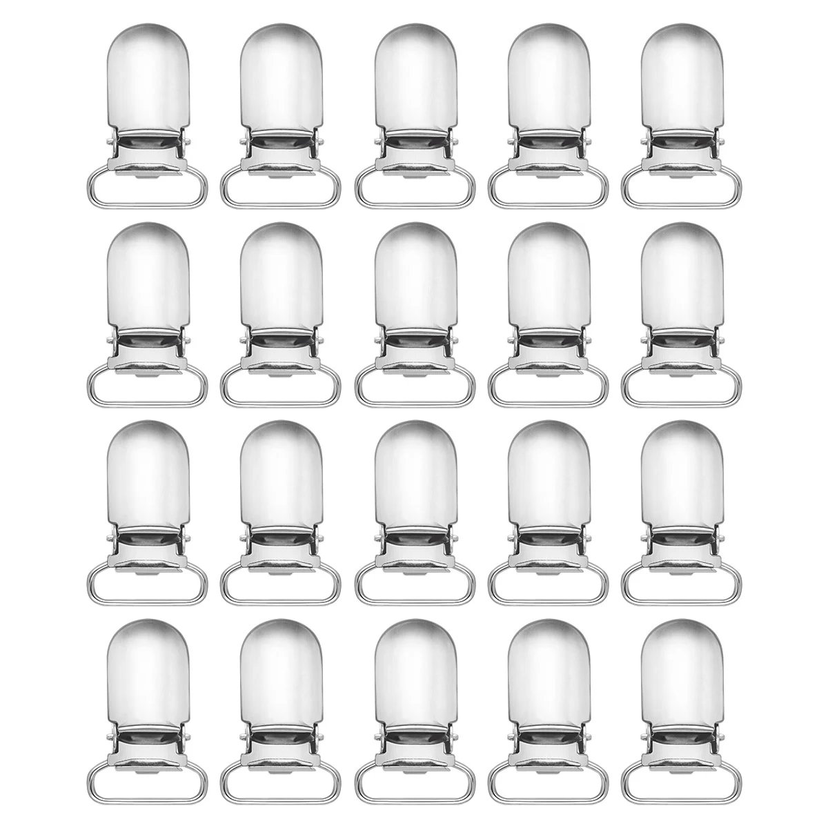 WINOMO 20PCS 20mm Pacifier Clip with Strap Hooks Suspenders for Children DIY Holding Pacifier Pacifier suspender clips