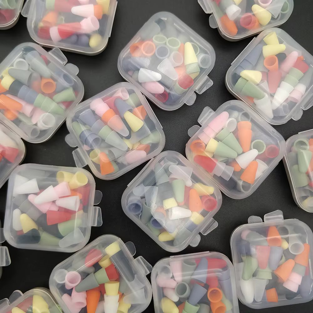 50Pcs/set Tip Cover for Apple Pencil 2nd 1st Generation Nib Case Candy Color Stylus Pen Point Sleeve Silicone Protective Cover