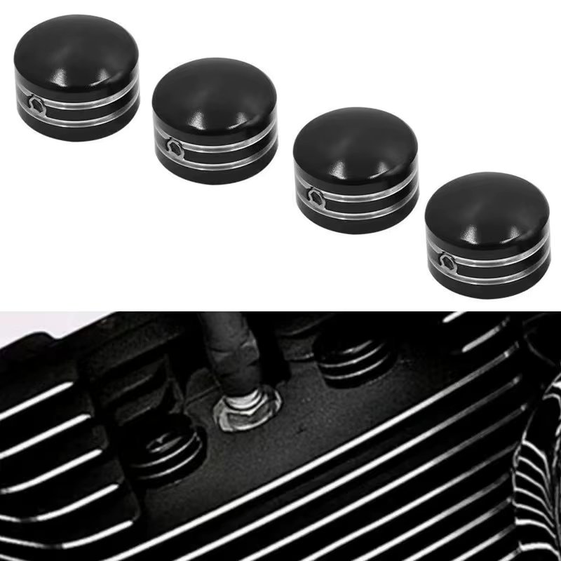 4Pcs Motorcycle Spark Plug Cover Head Bolt Caps For Harley Sportster XL 883 1200 48 Twin Cam Touring 1999-2017 Spark Plug Cover
