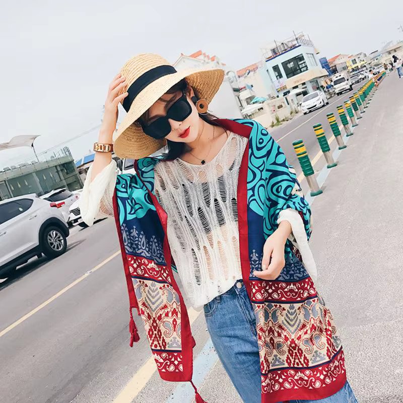 2018 New 90x180cm Twill cotton Pareo Beach Cover-Ups Women Large Beach Dress Bikini Bathing Swimwear Cover Up Sarong Wrap Scarf