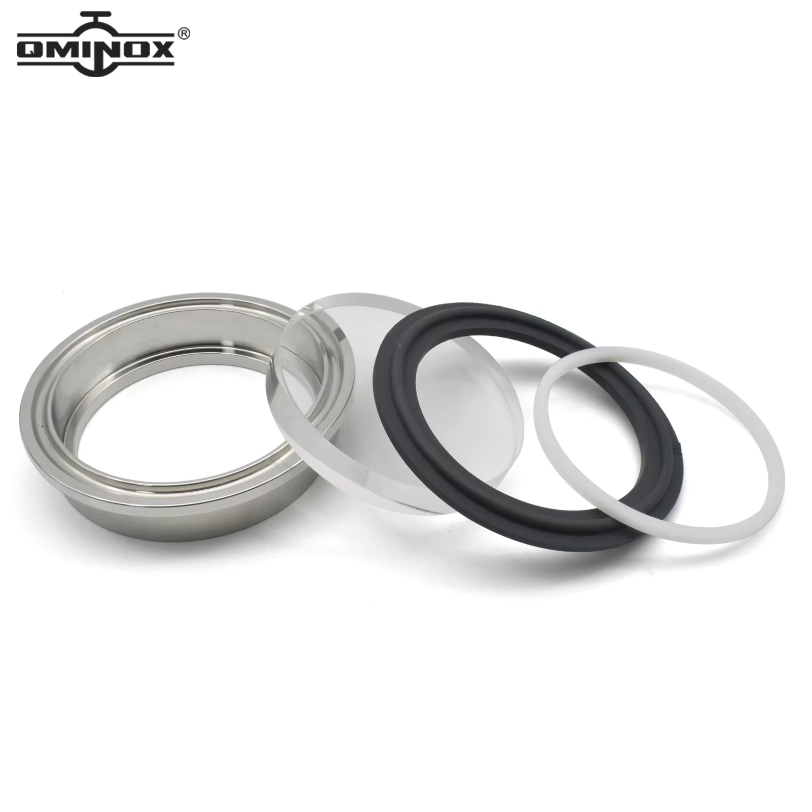 SS316L clamp flat sight glass with Borosilicate and Viton gasket 1.5" 2" 2.5" 3" 4"  sanitary Clamp end cap sight glass SS316L