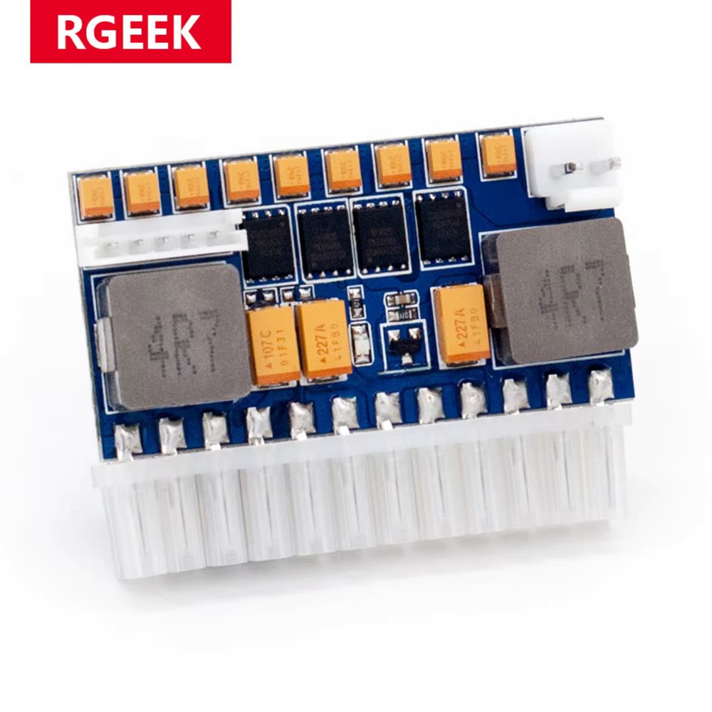 RGeek 24pin DC ATX PSU 12V DC Input 250W Output Switch PC DC-DC ATX Pico PSU MINI ITX PC Power Supply for Computer DIY