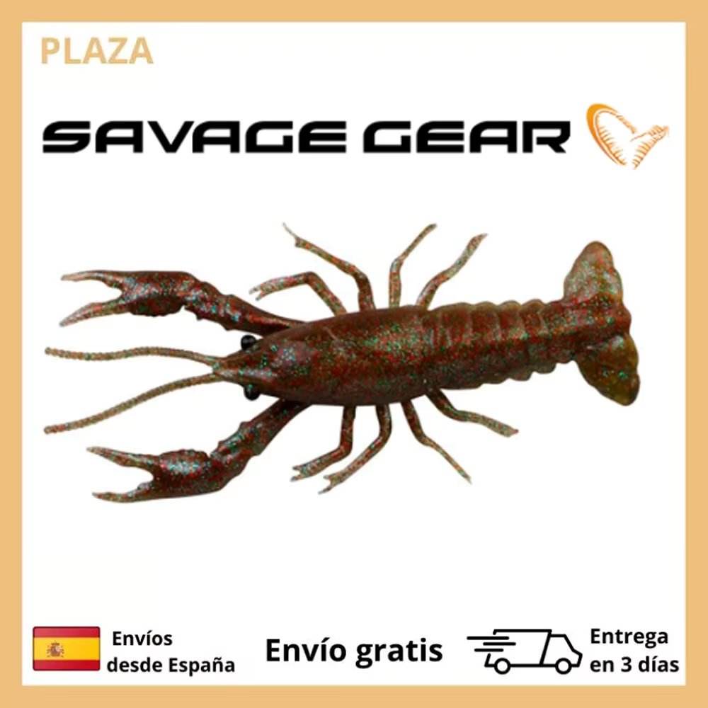 SAVAGE GEAR fishing lure soft crab 3D Crayfish - 8cm - 4 PCs-Original-vinyl-freshwater-three BLISTERS - 20% discount-