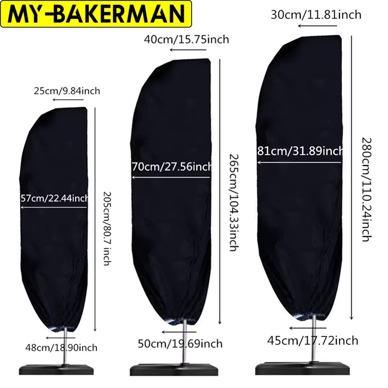 Outdoor sunshade umbrella cover Garden weatherproof patio cantilever sunshade rain cover accessories 6 sizes