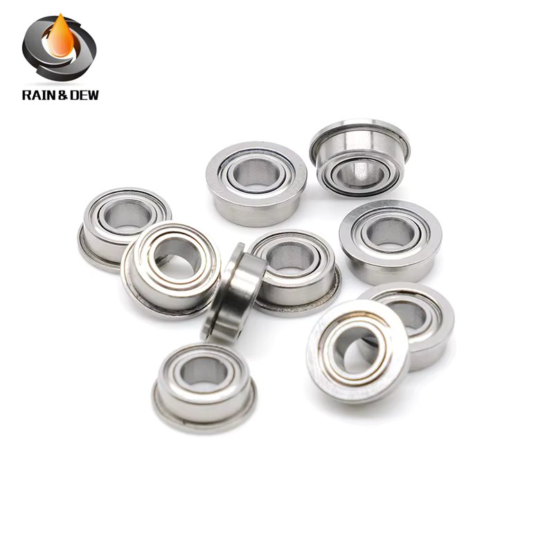 10Pcs 5X10X4 mm Flange Ball  Bearing  MF105ZZ ABEC-7 mf105