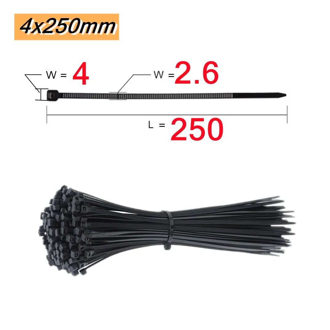 4x250(black) 100pcs