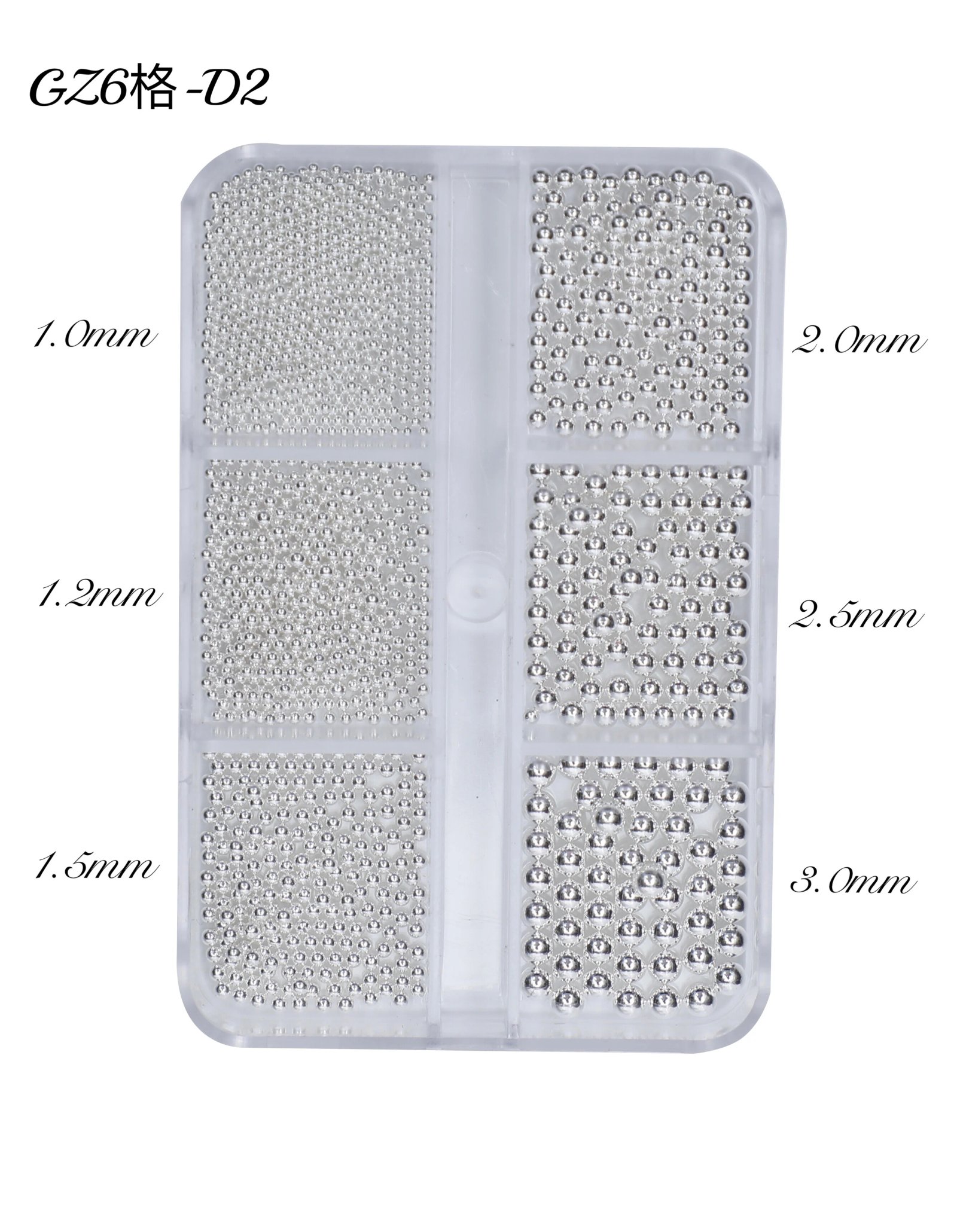 6 Grids 3D Caviar Metal Beads Charms Christmas Nail Decore Accesorios Supplies for Professionals Nail Equipment Manicure NEW HOT