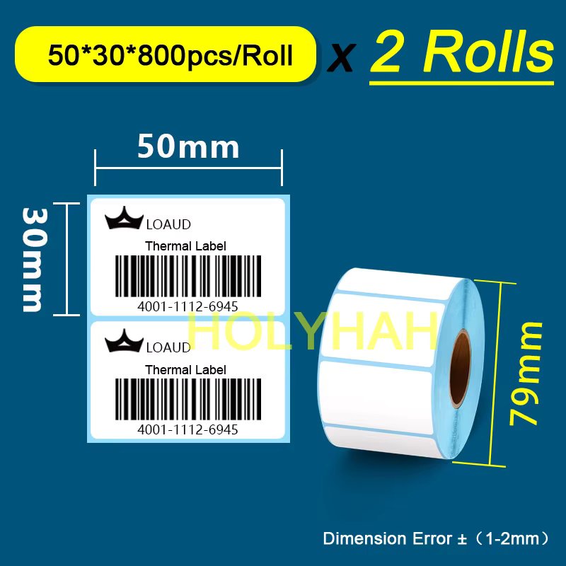 50X30 800Pcs 2Roll