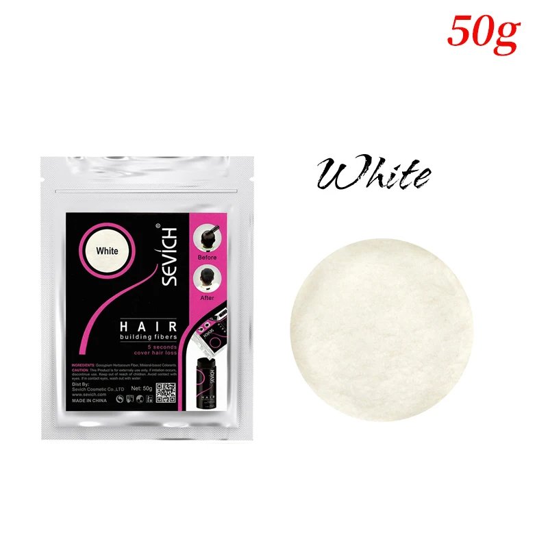 Sevich 10 Color 100g Hair Building Fibers Keratin Hair Fiber Refill Instant Concealer Powder Fiber Hair Regowth Care Product