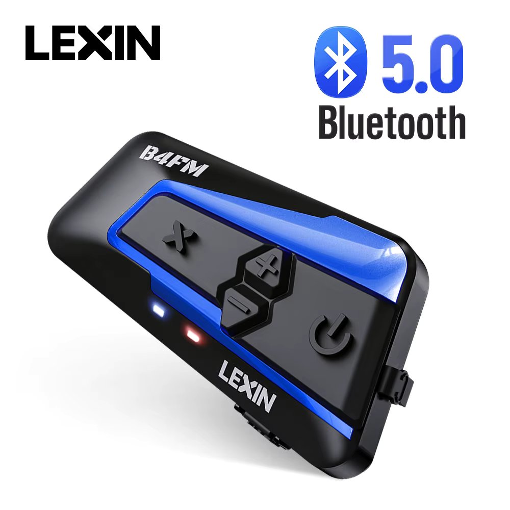 Lexin B4FM-X Intercomunicadores de Casco Moto BT5.0 Motorcycle Intercom Helmet Headsets Waterproof  FMRadio&850mAh Battery 1PC