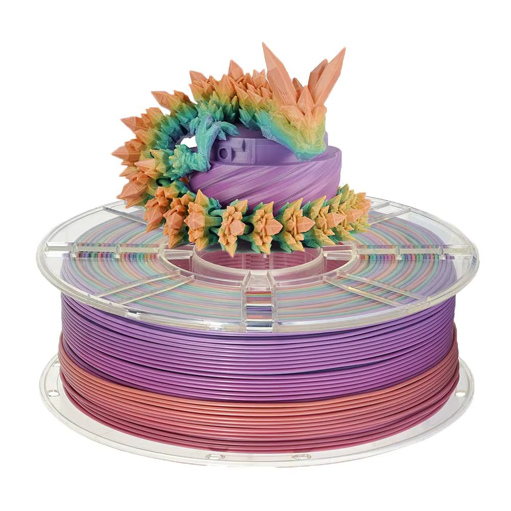 Rainbow Filament PLA Changing Color change Rainbow PLA 3D printing Material 1.75mm for High Speed 30-600mm/s