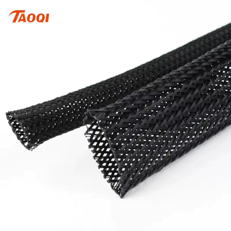 Dropship 1/5/10/50M Black Insulated Braid Sleeving 2/3/4/6/8/10/12/14/20/25mm Tight PET Wire Cable Gland Protection Cable Sleeve