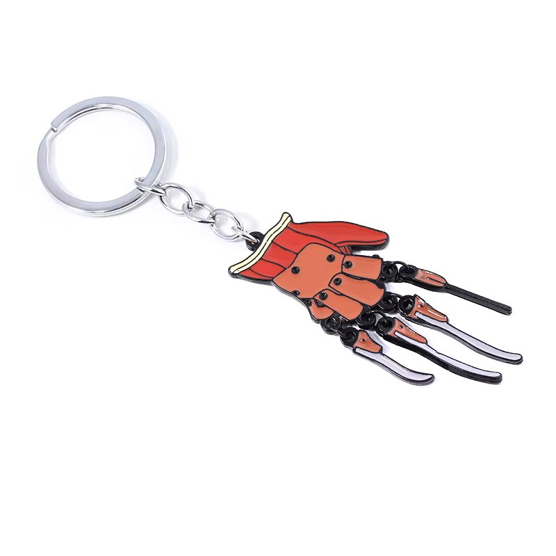 Horror Movie Nightmare on Elm Street Keychain Pendant Freddy Krueger Arm Keyring Character Cosplay Play Prop Men Women Jewelry