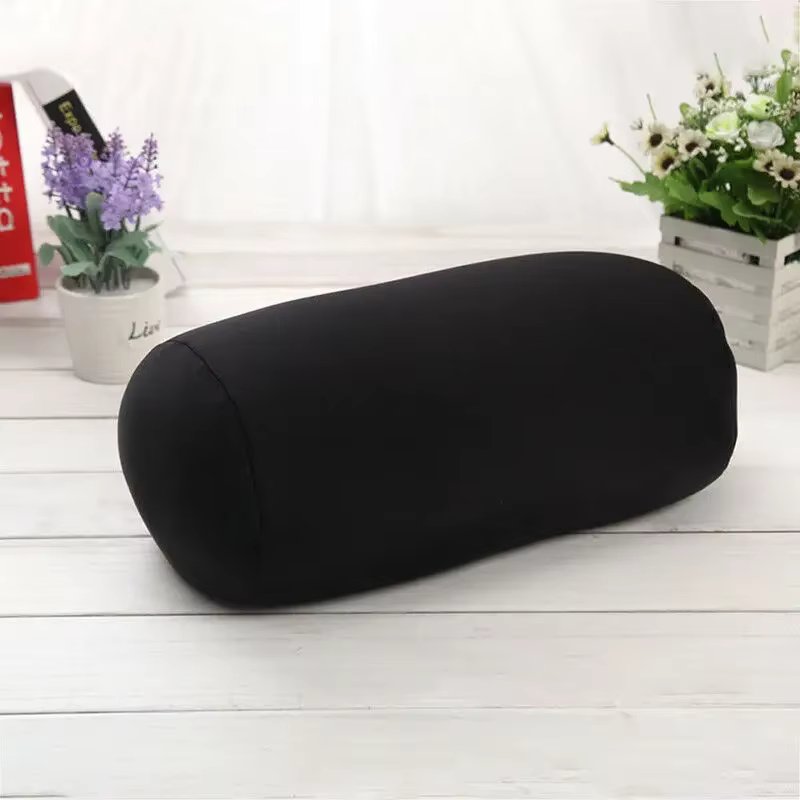 Soft Creative Pillows Roll Round Memory Foam Pillow Microbead Back Cushion FIt for Home and Travel1pc