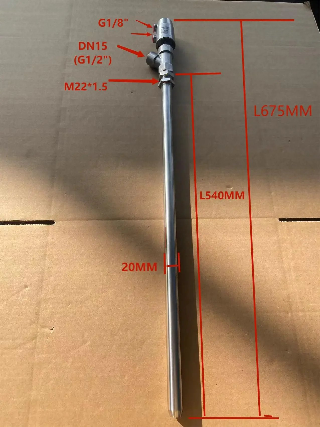 DN15 20MM L540MM