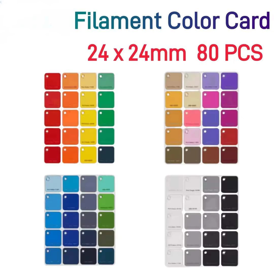 For Bambu Lab 3D Printing filament Color Card 24 * 24mm 80pcs To Choose The Desired Type And Color bambu lab 3D Printer parts
