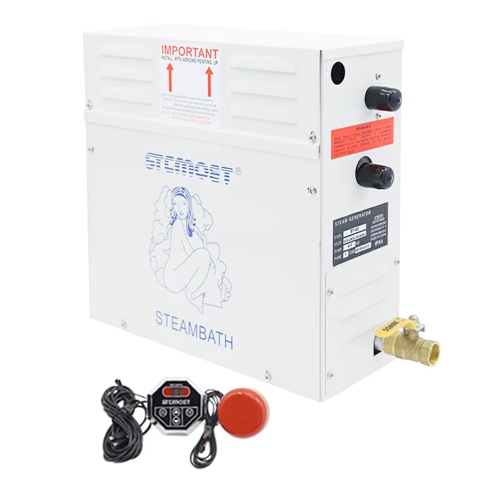 6KW Steam Machine Household Steam Generator Sauna Room Dry Stream Furnace Wet Steam Steamer Digital Controller ST-60