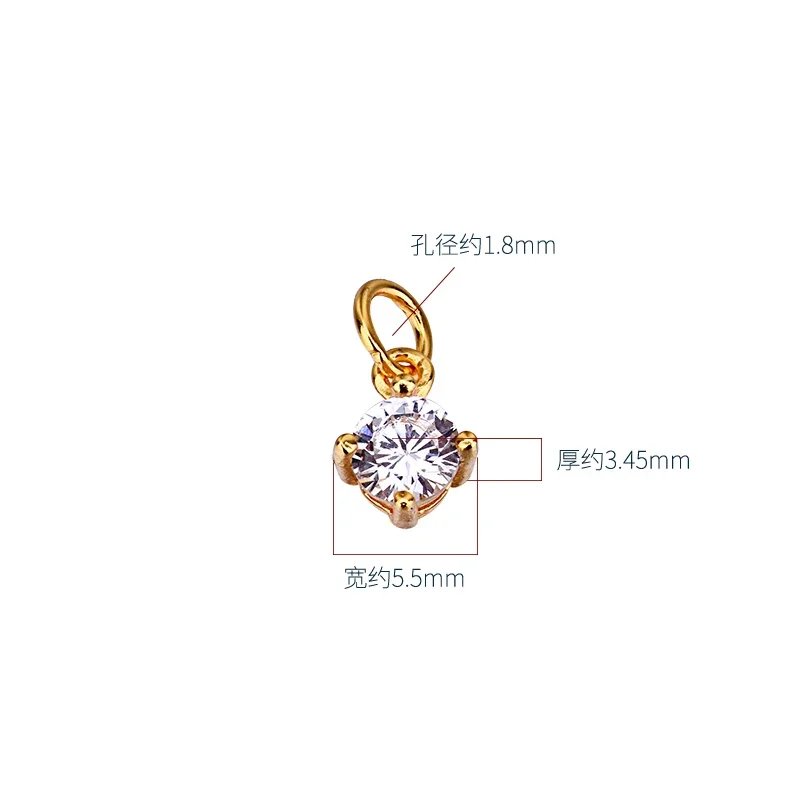 S925 Sterling Silver Accessories Small Diamond Pendant Handmade DIY beaded material Ring bracelet necklace Women's jewelry