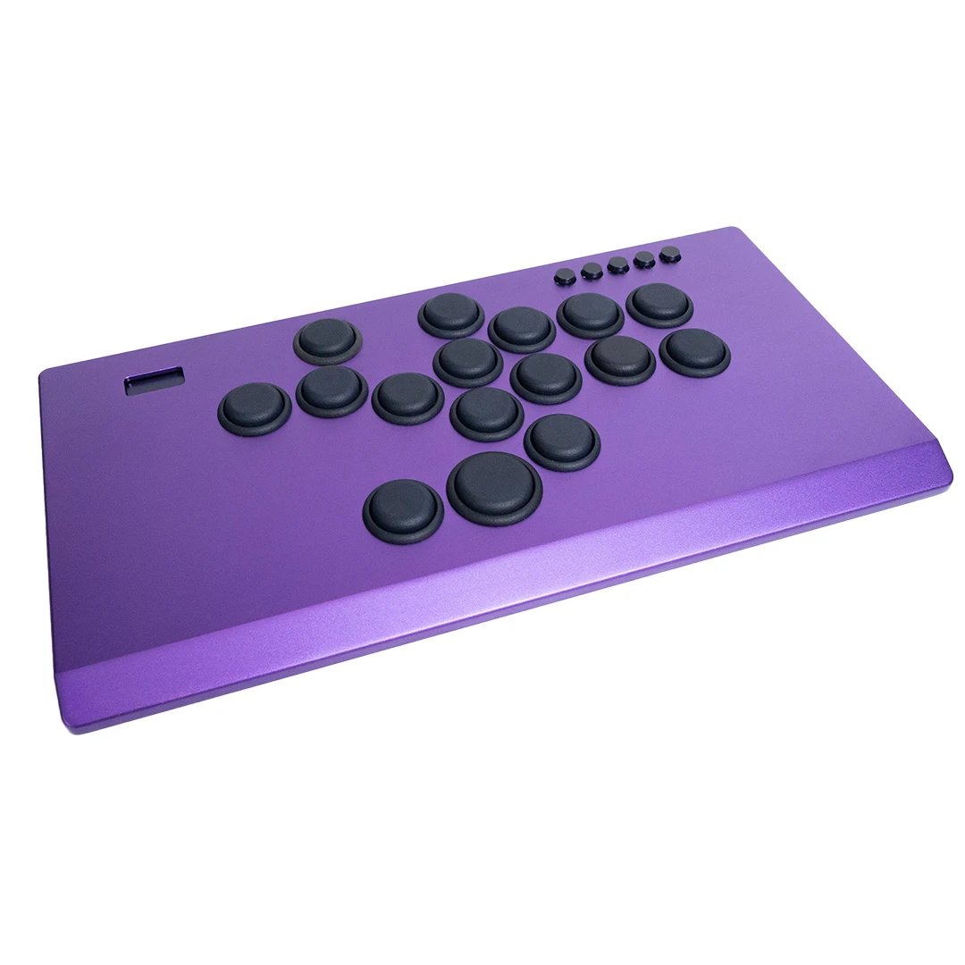 TIKITAKA M16 Series Luxury Nylon Button Laverless Controller 12mm Super Thin SF6 Street Fighter Game Controller Joystick Arcade Style PS4/PS3/PC/Switch