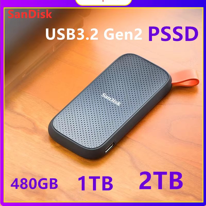 SanDisk original PSSD 480GB 1TB 2TB Type-C USB3.2 portable solid-state drive E30 maximum read up to 800MB/s for laptops/computer