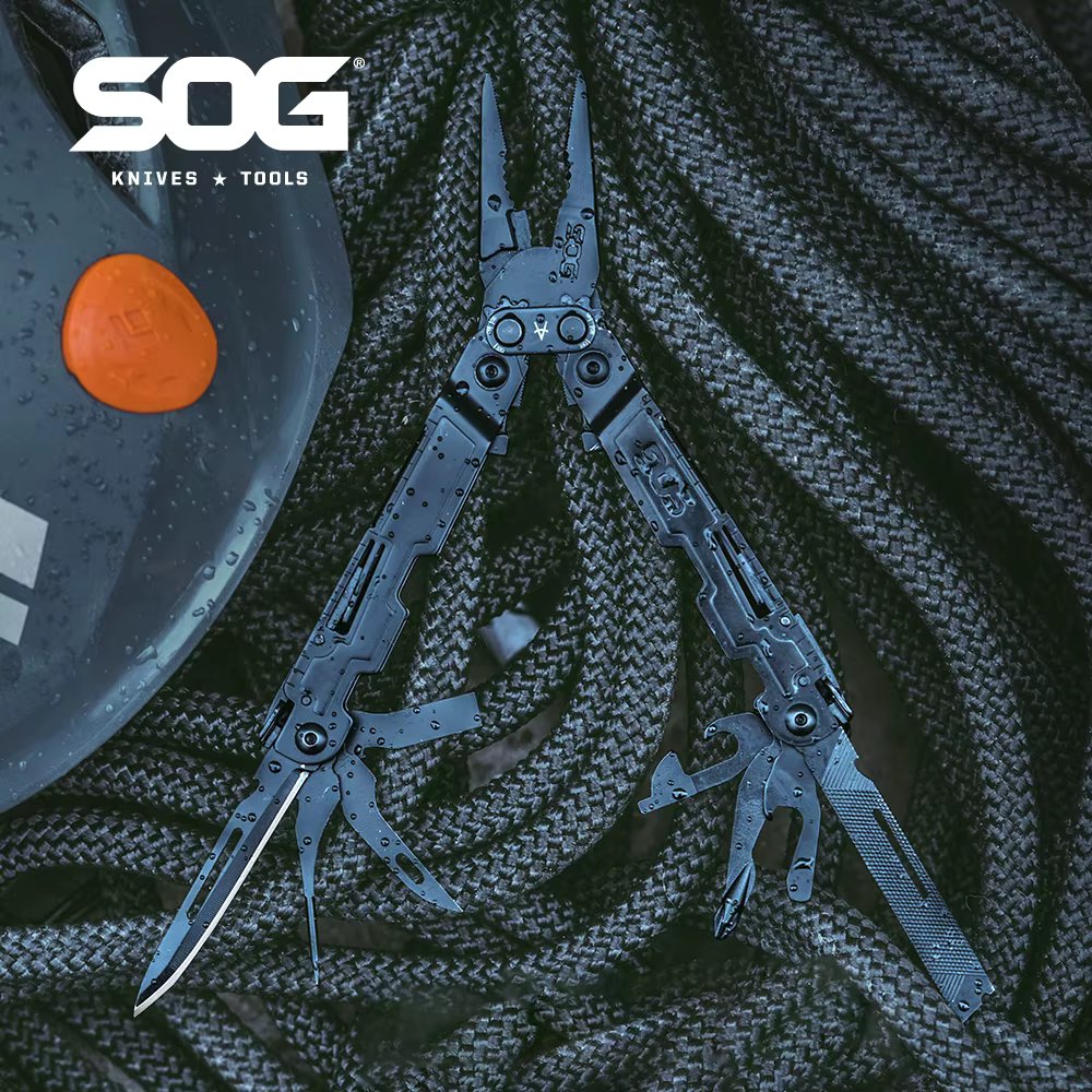 SOG 18 In 1 PowerAccess Multi-Tool Pliers Folding Knife EDC Pocketable Multifunctional Hand Tools Lightweight Camping Supplies