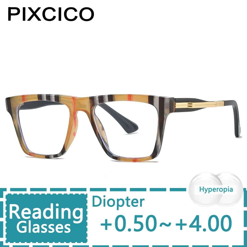 R55864 Customized Women's Reading Glasses Luxury Brand Diopter+1.00+2.00+3.00 Scratch Resistant Clear Aspheric Resin Lens