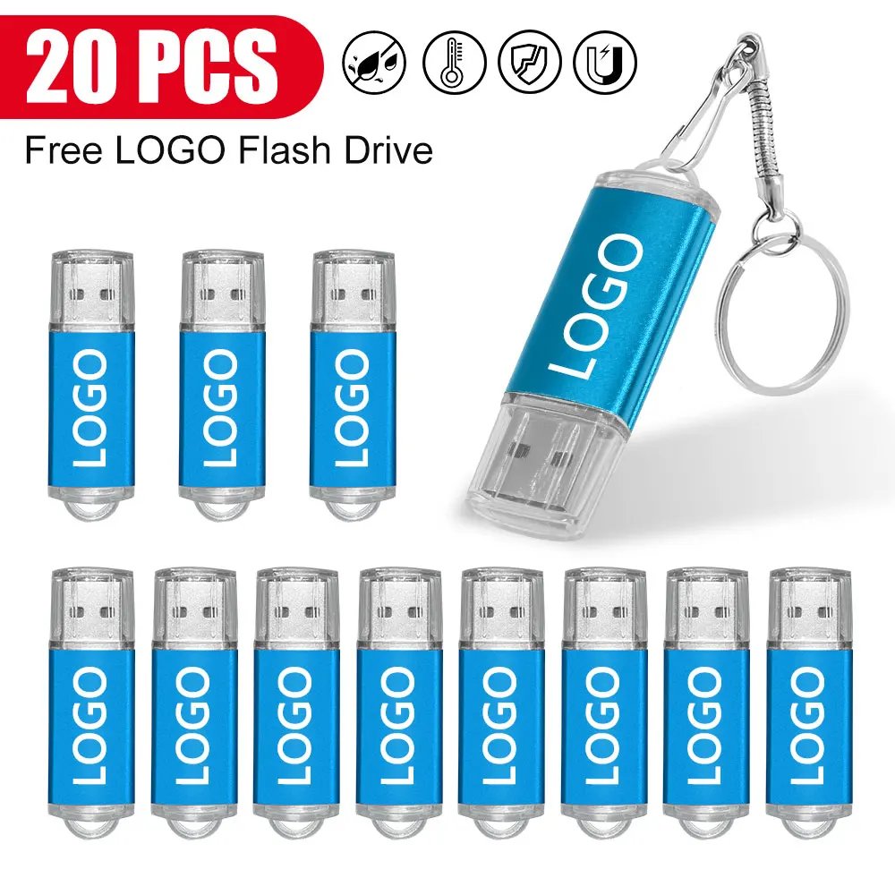 USB Flash Drives 20PCS/lot Pen Drive 512MB 1GB 2GB 4GB 8GB 16GB Pendrive Memory Stick 32GB 64GB 128GB USB Stick Free Custom Logo
