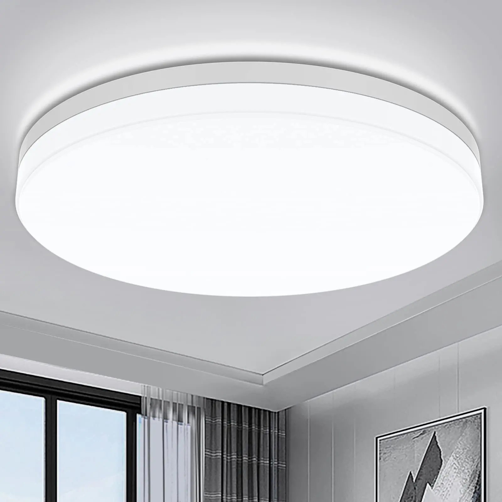 IRALAN ultra-thin round LED ceiling lamp bedroom corridor toilet living lighting neutral white cool white warm white48W36W24W18W