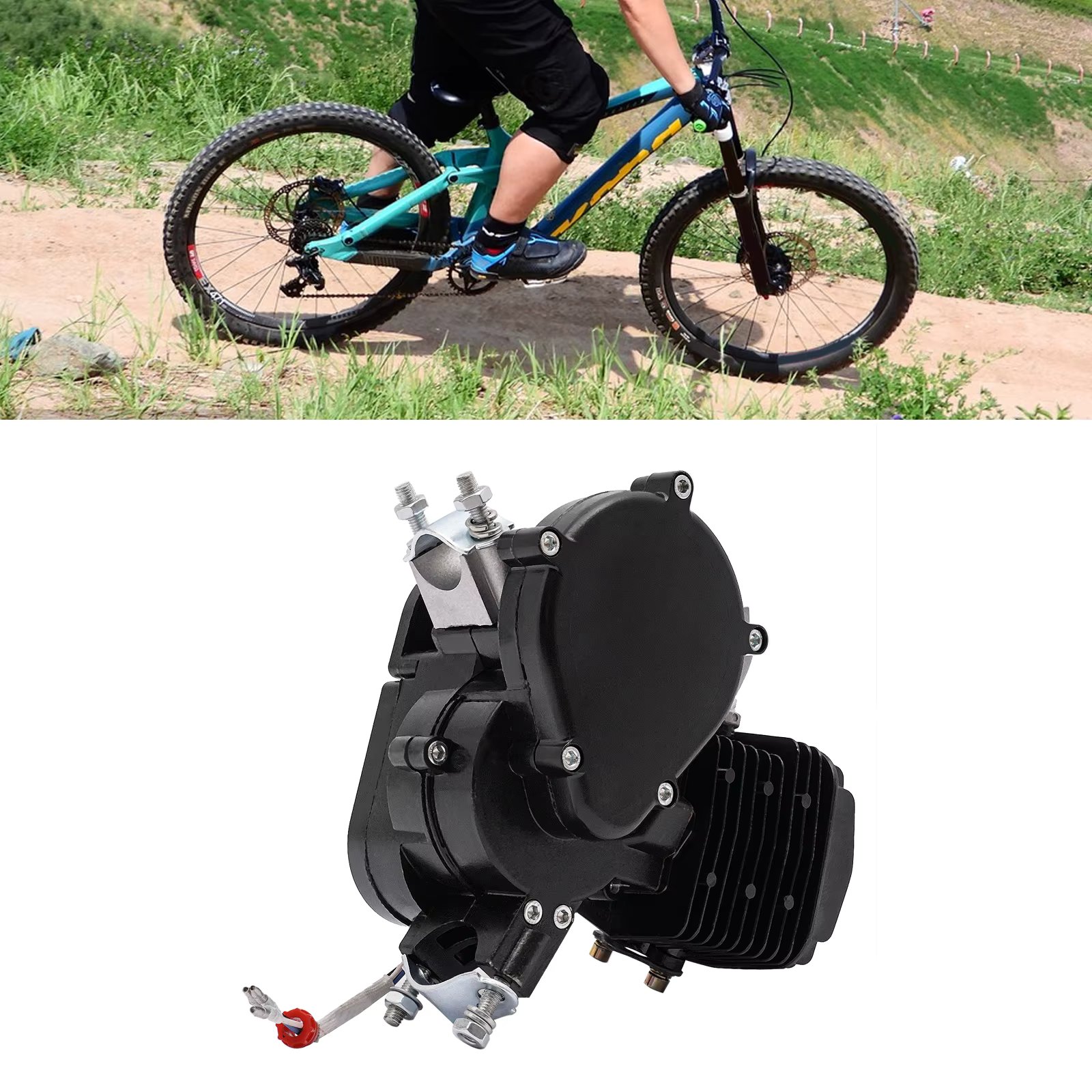 80cc 1.65HP Bicycle Engine 2-Stroke Bike Motor Motorized Bicycle CDI Ignition for Most 26-28" Wheeled Bikes