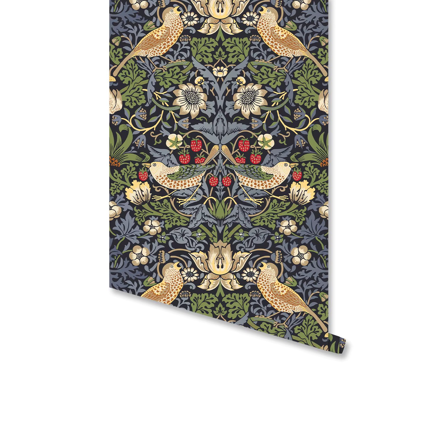 Peel and Stick Wallpaper Floral Birds Contact Paper Removable Boho Home Decor Flower Wallpaper for Walls Cabinet Vinyl Roll