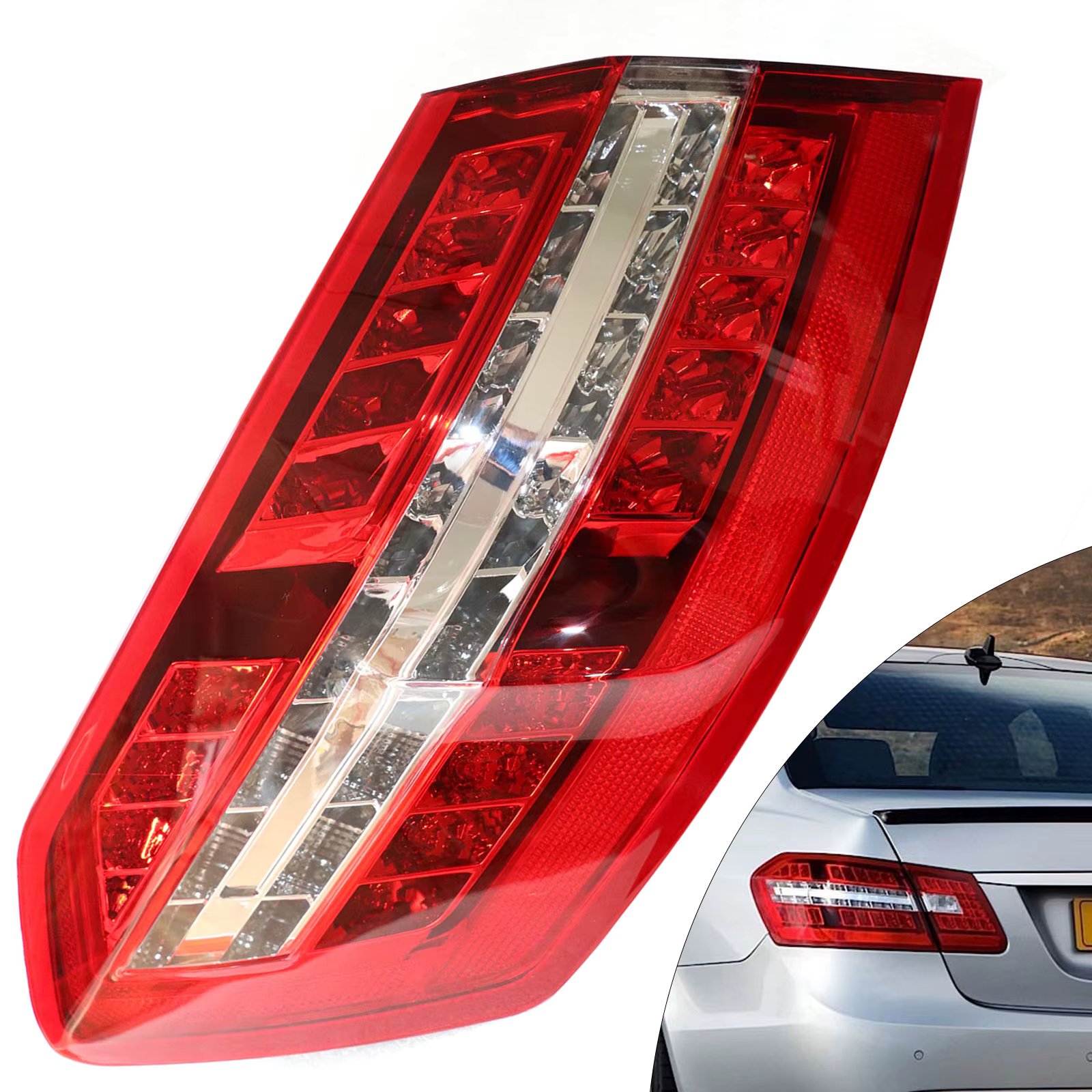 Left Outer Driver Side Tail Light For Mercedes-Benz 2010-2013 E-Class Sedan E350 & E550 & E63 AMG