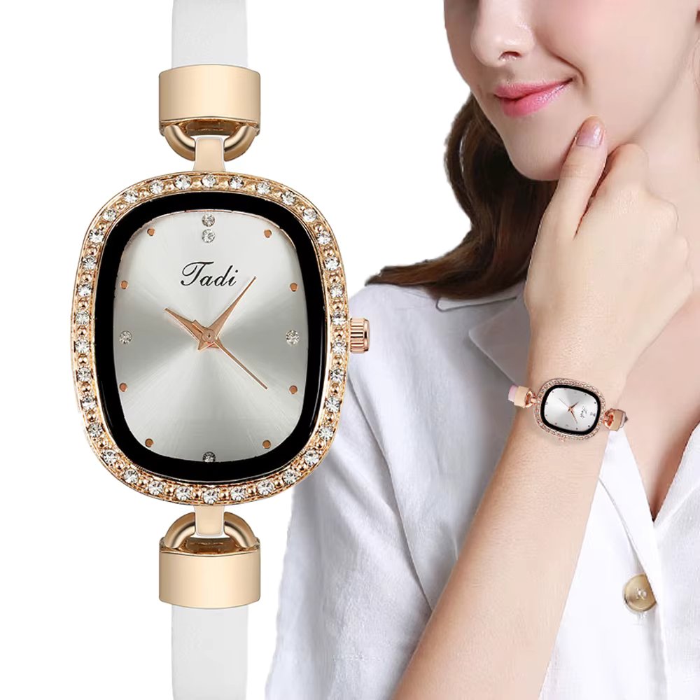 Luxury Fashion Women's Wristwatch Rhinestone Fine Strap Ladies' Fashion Watches Quartz Watch Women Timepiece