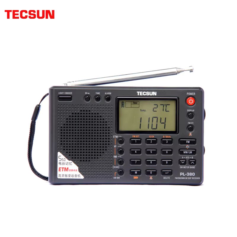 Tecsun PL-380 PL380 DSP professional Radio FM/LW/SW/MW Digital Portable Full Band Stereo Good Sound Quality Receiver