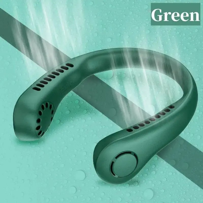 Portable Neck Fan MINI Electric Ventilador Silent Neckband Wearable Cooling FAN USBRechargeable Bladeless Mobile Air Conditioner