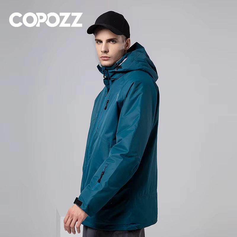 COPOZZ Snowboard Ski Jacket Men Winter Hooded Warm Parkas Waterproof Male Snow Jacket for Hiking Camping Skiing S-XXL Size