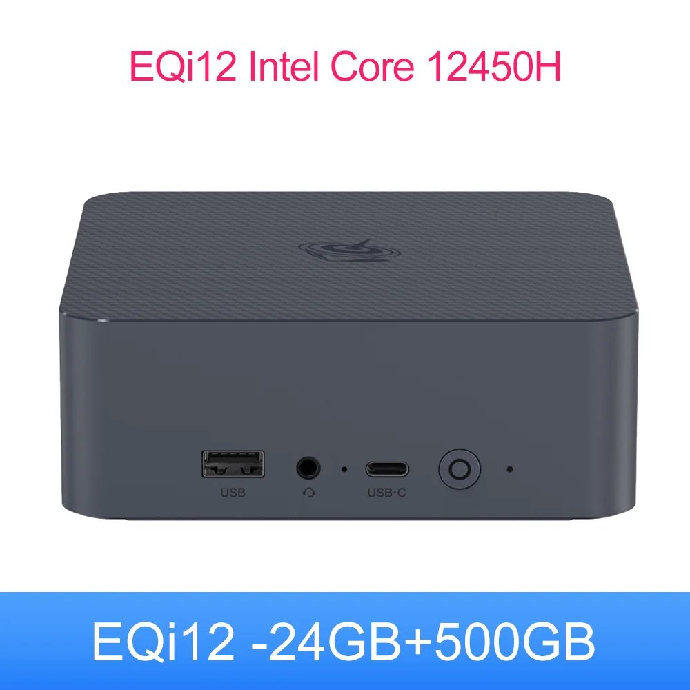 2024 Beelink EQi12 Intel 12450H 12650H Mini PC AMD DDR4 16GB RAM 500GB 24G 1T SSD WiFi6 4K HD Desktop Computer VS SER5 Pro 5800H