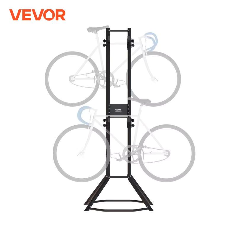 VEVOR 2/4 Bike Storage Rack Standing Gravity Wall Vertical Adjustable Bike Rack Garage Sturdy Steel & Easy Assemble for Garage